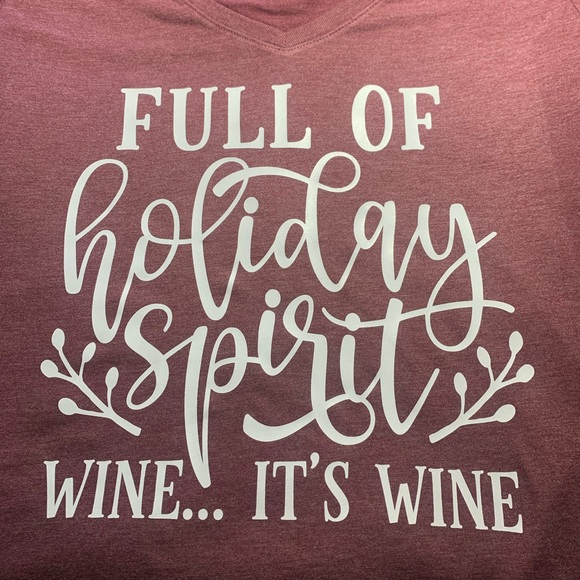 Holiday Spirit….Wine Shirt - Picture 2 of 3